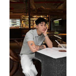 Áo Thun Nam Tay Ngắn Mùa Hè Màu Đen Phong Cách Mỹ Thời Trang Nam Tính Cổ Polo Thường Ngày Thoáng Khí Thoải Mái