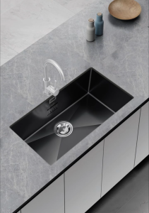 Chậu rửa bát Eurogold EUC18045LD inox SUS 304 Premium chống xước dập liền khối lắp âm bàn bếp