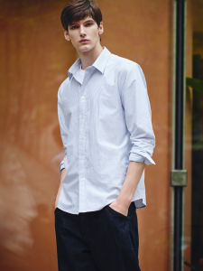 GIOVANNI VALENTINO | Cotton Long Sleeve Mens New Seasonal Loose Striped Shirt