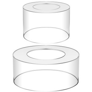 3/2Pcs Acrylic Cake Display Board Round Cake Stand Dessert Display Holders Cake Refillable Board Base Tray for Wedding Party