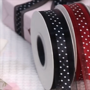 25 Yards Polka Dot Ribbon 2.5CM Decorative Ribbon For Bouquets Gifts Crafts Birthday Wedding DIY