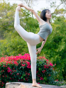 Peach High Waist One-Piece Seamless 9/10 Length Anti-Roll Sports Running Fitness Training Yoga Pants