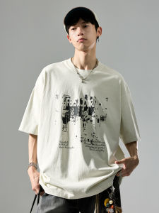 SZON | Áo Thun Tay Ngắn In Hình Graffiti Mới
