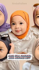 Pashmina Instant Anak uk 4-12 Tahun / Jilbab Anak Perempuan Bergo Pashmina Kerudung Sekolah SD Segitiga Instan Hijab Polos kiosbalitafawa