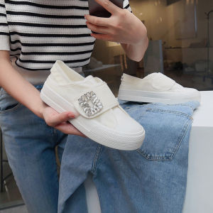 Giày Vải Đế Cao Su Đế Thấp Mùa Hè Cho Nữ Đế Mềm Thoải Mái Dễ Mang Theo Phong Cách Công Sở