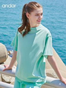 เสื้อยืดคอกลมแขนสั้นผ้าฝ้ายระบายอากาศได้ดีสำหรับผู้หญิง ชุดโยคะ ออกกำลังกาย วิ่ง ลำลอง ฤดูร้อน ทรงหลวม ระบายความชื้นได้ดี แห้งเร็ว ยืดหยุ่นสูง