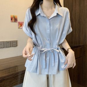 AIYITI | Slender Waist Hiding Tummy Short Sleeve Shirt
