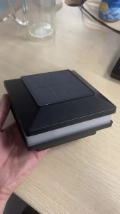 SXH  Solar Pillar Lamp Outdoor Waterproof Modern Simple Small Square Park Fence Fence Lamp Villa Courtyard Pillar Lamp