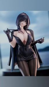 Bandai | Black Dress Hengshan Shijian Anime Game Peripheral Models Trendy Toys Anime Figurines Table Decorations and Birthday Gifts