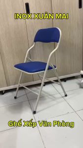 Ghế Xếp Văn Phòng Gấp Gọn Khung Sắt  Bọc Da - Ghế Học Tập/ Làm Việc | Inox Xuân Mai