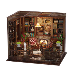 บ้านตุ๊กตา DIY ชุดประกอบโมเดลไม้จิ๋ว ตัวต่อ 3 มิติ พร้อมไฟ เฟอร์นิเจอร์ บ้านตุ๊กตา สำหรับเพื่อน ของขวัญคริสต์มาส