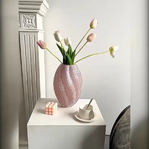 214. Cream Style Glass Vase Vintage Premium Modern Minimalist Home Use Hydroponic Vase INS Style High-Aesthetic Ornament POT1134