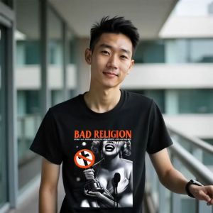 KurniaKaos T-Shirt Kaos Distro Musik Band BAD RELIGION bahan 24s kaos murah