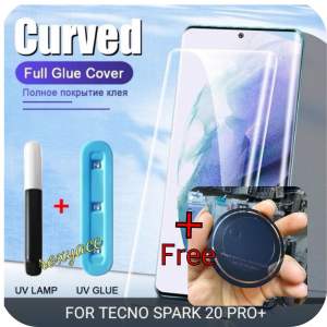 TEMPERED GLASS TECNO SPARK 20 pro Plus full cover lengkung bahan kaca