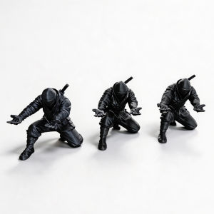 1/3Pcs 3D Printed Ninja Pen Holder Cool Desktop Organizer Figurine Multi-Functional Pen Stand Creative Desk Decor Novelty Gift