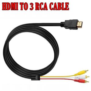 HDTV Converter HDMI Male to 3 RCA Cable High Quality Video Adapter 1.5M