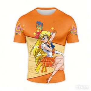 Bandai | 2026 Hot Selling Fashion Item Beautiful Girl Warrior 3D Printing Fast Drying Breathable Mens Casual Sports T-shirt Large Size