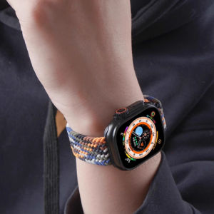 Sanptoch Compatible with Apple Watch Band 49 46 45 44 42 41 40 38mm Soft Nylon Woven for iWatch Ultra 2 SE Series 10 9 8 7 6 5 4 3 2 1 Skin-friendly Sport Loop Bracelet with Lock Switch