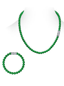 AILEQ | Multifunction Wear Green Jadeite Jewelry 925 Silver
