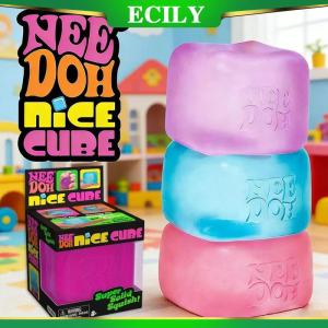 ECILY Schylling NeeDoh Nice Cube Squishy Slow Rising Stress Ball Fidget Toy Stress Relief Anxiety Sensory Toy for Kids and Adults