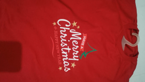 Merry Xmas and New Year 2027 Statement Cotton T shirt Round Neck Short Sleeve Kids and Adults Sizes