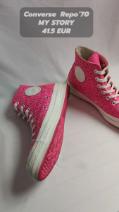 Converse Repo 70 เบอร์ 41.5 MY STORY สีชมพู รองเท้ามือสอง ของแท้เท่านั้น