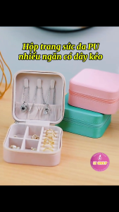 Hộp Đựng Trang Sức Hộp Phụ Kiện ST GROUP hình vuông da PU màu sắc sang trọng nhiều ngăn sắp xếp gọn gàng đi du lịch