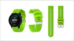 Case+Strap Compatible for Garmin Forerunner 245/ 245 Music 20mm Silicone Replacement Bands and Soft Silicone Protective Case