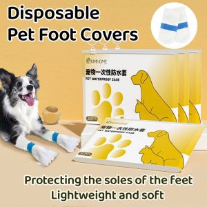 Pet Disposable Shoe Cover Dustproof Waterproof Go Out Anti-dirty Non-slip Dog Foot Cover Disposable for Walking