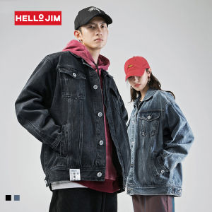 HELLO JIM ▏Korean Jacket For Men Workwear Retro Loose Lightning Stitching Neutral Casual Jacket Men G4014