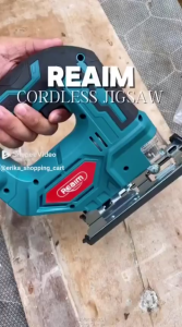 Reaim Cordless Jigsaw 750W Power 65mm Cut 10000RPM Speed Accessories
