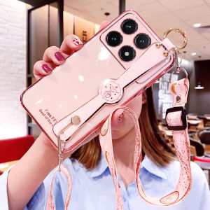 Redmi K70 pro Womens Creative Silicone Phone Case Full Cover Wristband Crossbody Anti-Fall Soft Shell Environmentally Friendly