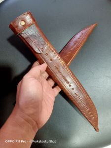 Sarung Pisau Kulit Asli 33 cm Warna Coklat Tua