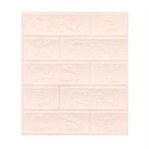 Wallpaper Dinding 3D Foam Motif Timbul Batu Bata Alam / Wallstiker Dekorasi Kamar Rumah 35 X 38 CM