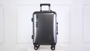 Koper Anti Maling Suitcase Anti Lost Strong Aluminium 22 Inch USB Port