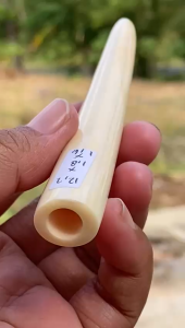 once pipa gg asli lokal panjang 12cm model pucuk bening tebal bahan merah bening mulus