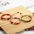 [10 Cái ] Vòng tay chỉ Đỏ may mắn - chỉ Ngũ sắc đá Ngũ sắc. 