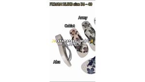 Sandal Wanita Dewasa Luofu Karet Jelly Import Tebal Empuk Motif Bunga Terbaru Virall
