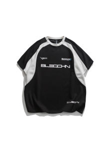 Áo Thun Nam Tay Ngắn Mùa Hè Mỏng Màu Khối Thời Trang Đường Phố Thường Ngày Cổ Tròn Dáng Rộng Thoải Mái Chất Liệu Polyester