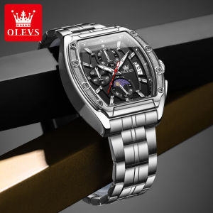 OLEVS | OLEVS Brand Watch Mens Business Quartz Watch Multi Functional Leather Strap 3661