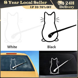 1Pc Car Auto Body Sticker Funny Cat Tail Rear Windshield Window Wiper Self-adhesive Side Vinyl Graphics Decals