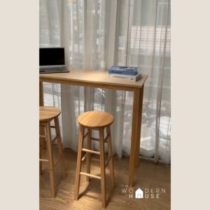The Woodern House เก้าอี้บาร์ เก้าอี้ไม้ยางพารา