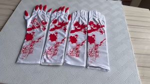 41 cm Sarung Tangan Kuku Panjang Blood Merah All size Pesta Cosplay