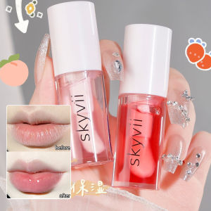 SKYVII มาส์กบำรุงริมฝีปากให้ความชุ่มชื้นน้ำมันทาริมฝีปากคริสตัลเยลลี่ให้ความชุ่มชื้นลิปบาล์มต่อต้านการทำให้แห้ง
