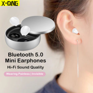 TWS Bluetooth Earbuds BT 5.0 Earphones Wireless Mini Born Earpiece Invisible Ultra-Thin Hi-Fi Sound High Quality with Mic Waterproof Semi-in ear Noise Cancelling