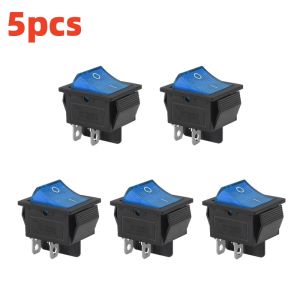 5PCS Heavy Duty KCD4 Rocker Switch ON Off DPST 4 Pin With Lighted Toggle DPST KCD4 Rocker Switch AC 10A/125V 6A/250V