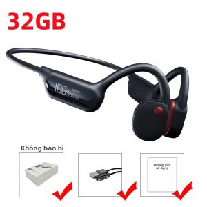Tai Nghe Dẫn Truyền Xương IPX8 Chống Nước Bluetooth 5.3 Móc Tai 32GB Máy Nghe Nhạc MP3 Dành Cho Bơi Lội Thể Thao Lặn Tai Nghe Không Dây HIFI