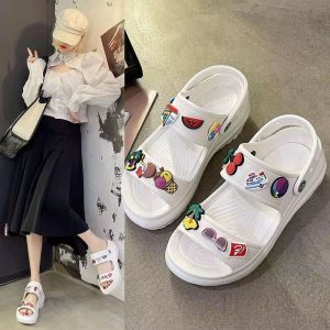 Casual street style rubber flipflop sandals shoes kasut perempuan 洞洞露趾鞋新款