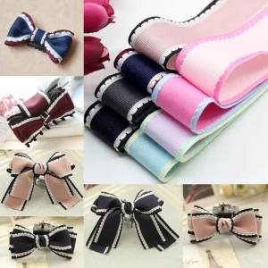 1 (25mm) Grosgrain Satin Ruy Băng 1 Mét DIY Handmade Tóc May Thủ Công Phụ Kiện Trang Trí Họa Tiết Hình Học