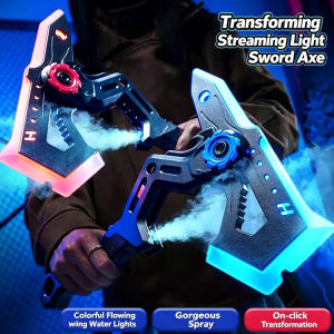 CONUSEA | Sword-axe with Seven-color Glowing Light Effects Dual Transformation Battle Blades Party Luminous Toys Sword Toy for Adults Gift